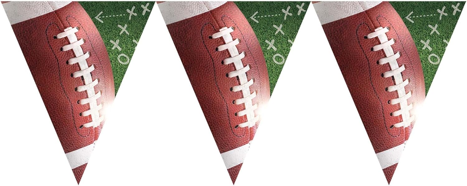Amscan 129874 Football Pennant Banner Multicolor