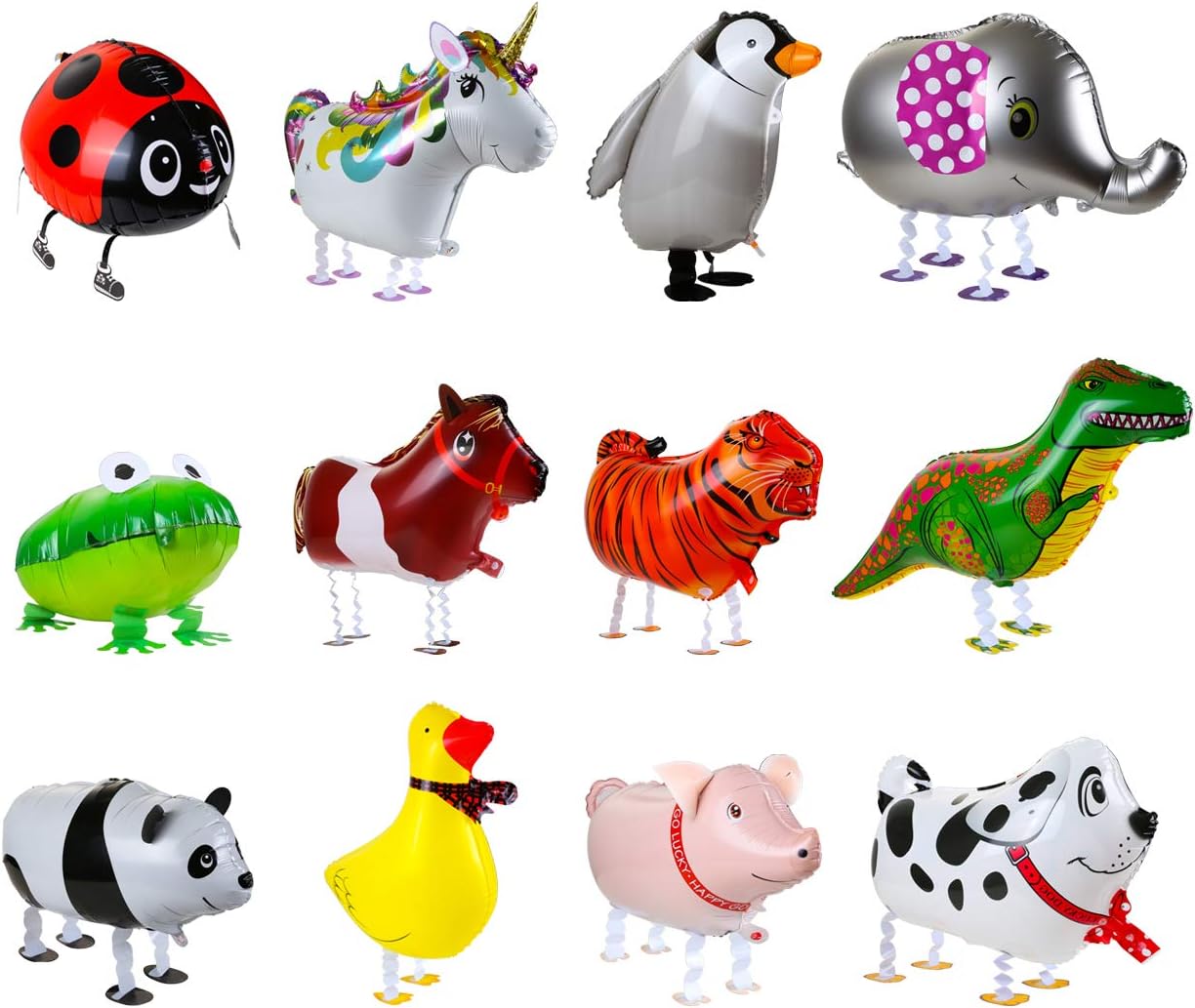 KESOTO 12PCS Cute Animal Balloons for Kids Party