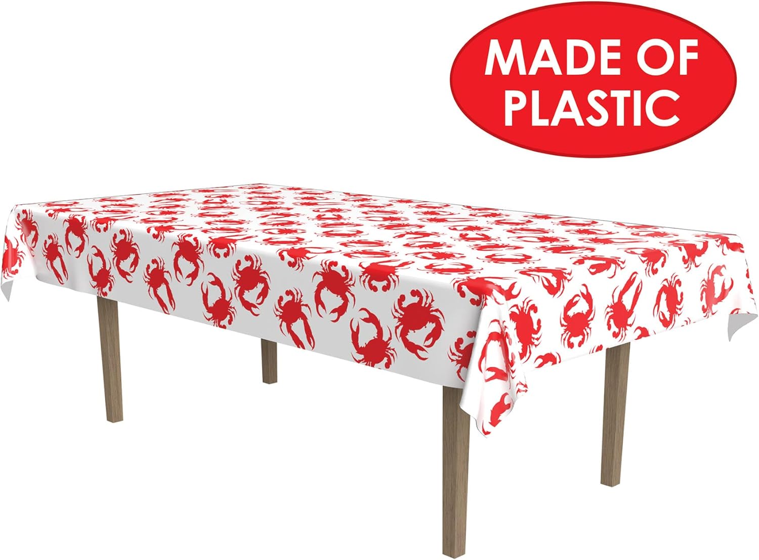 Beistle 2-Pack Plastic Crab Tablecovers 54x108