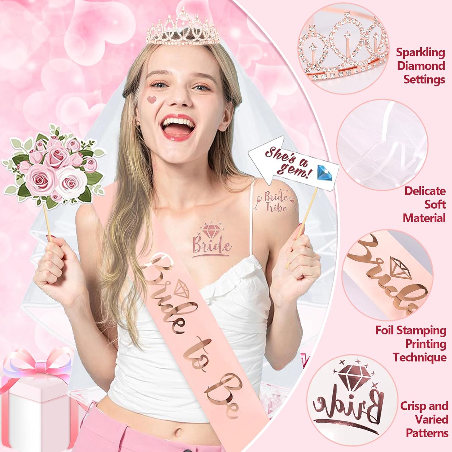 116 Pcs Bachelorette Party Decorations Set