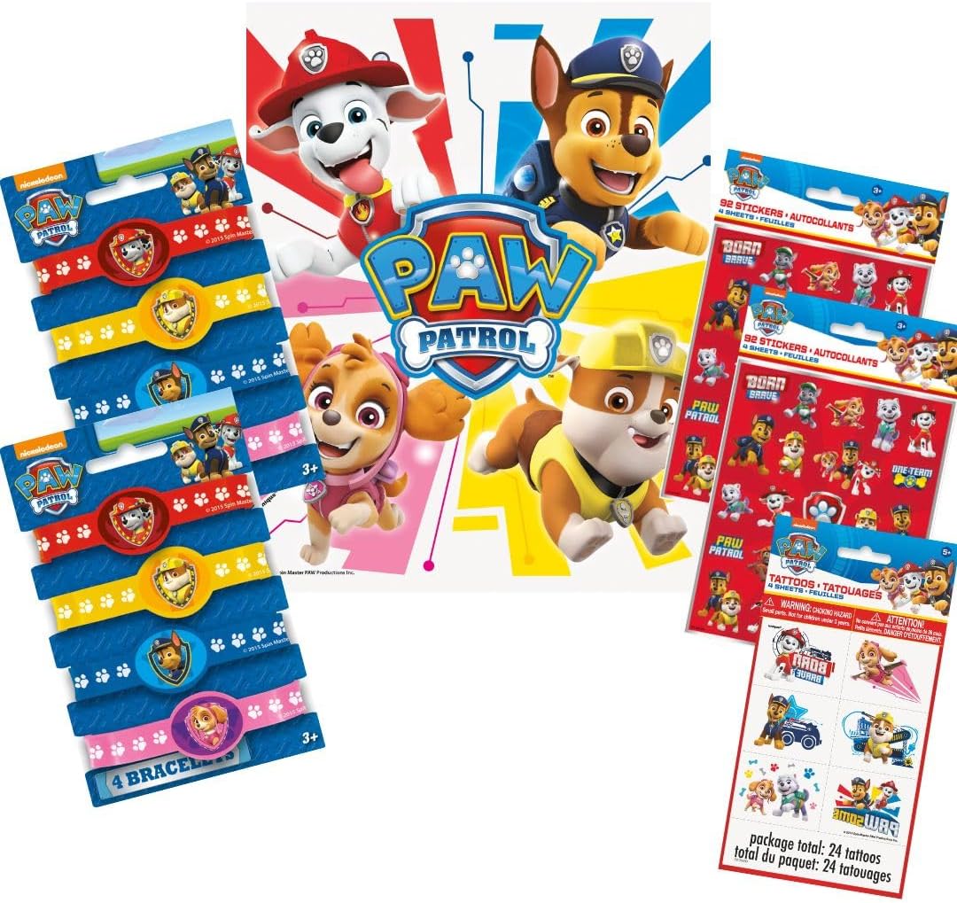 Paw Patrol Party Favor Bundle - 8 Loot Bags