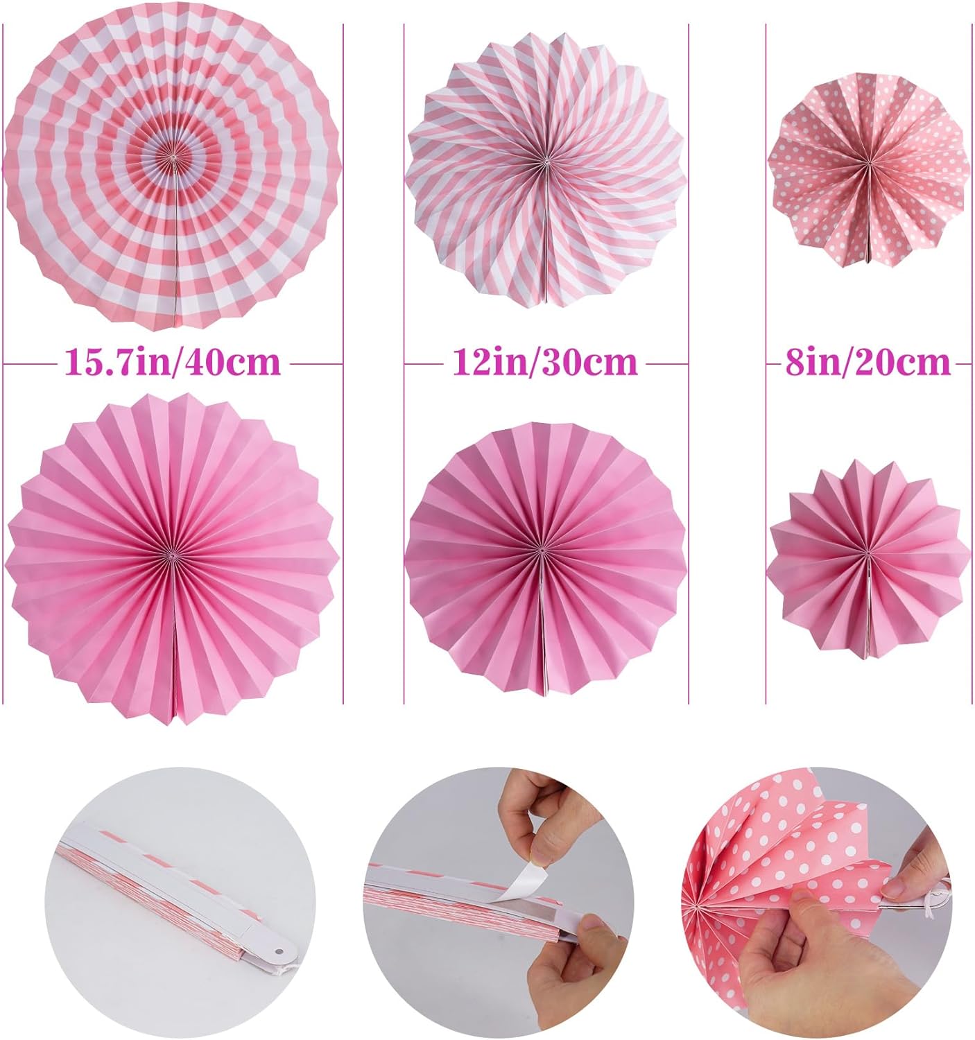 Huryfox 33pcs Pink Party Decorations Set