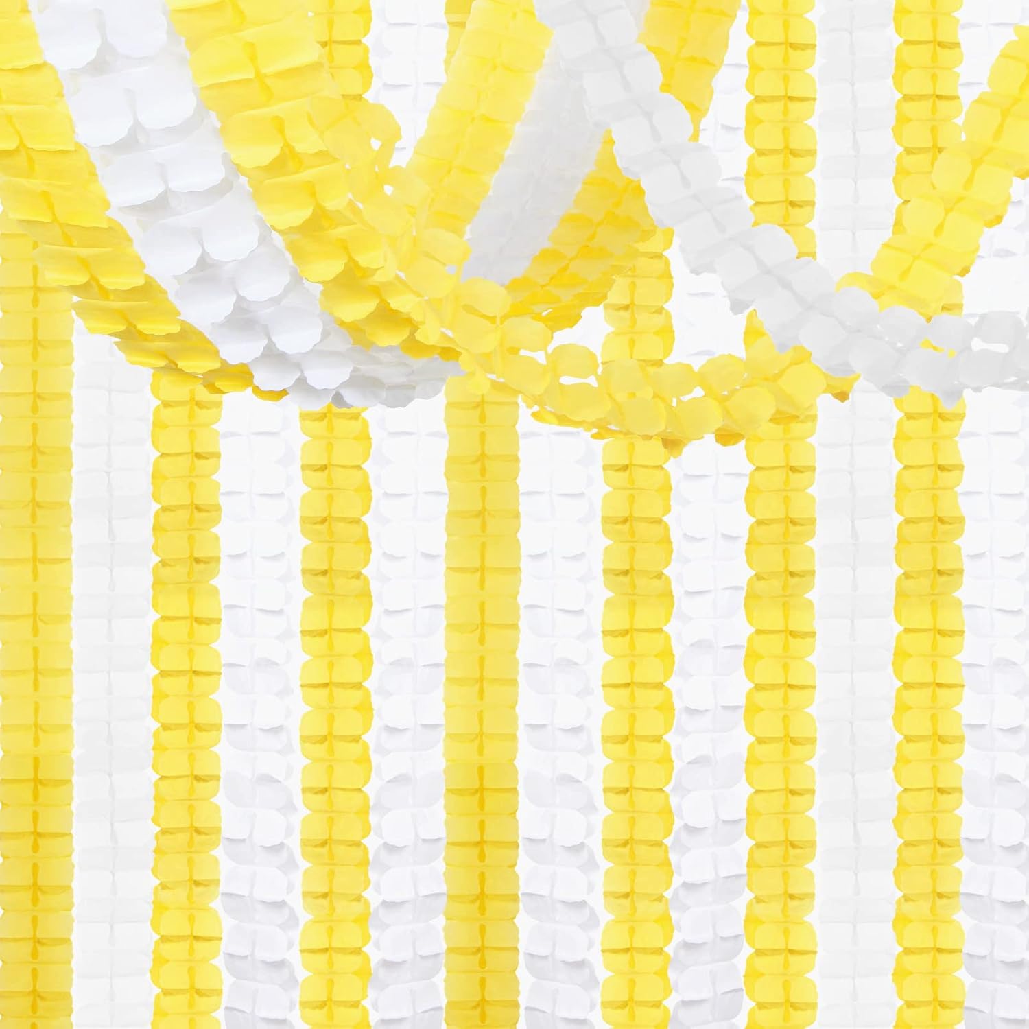 White Yellow Party Streamers Garland 157 Ft Four Leaf Clover Hanging Banner