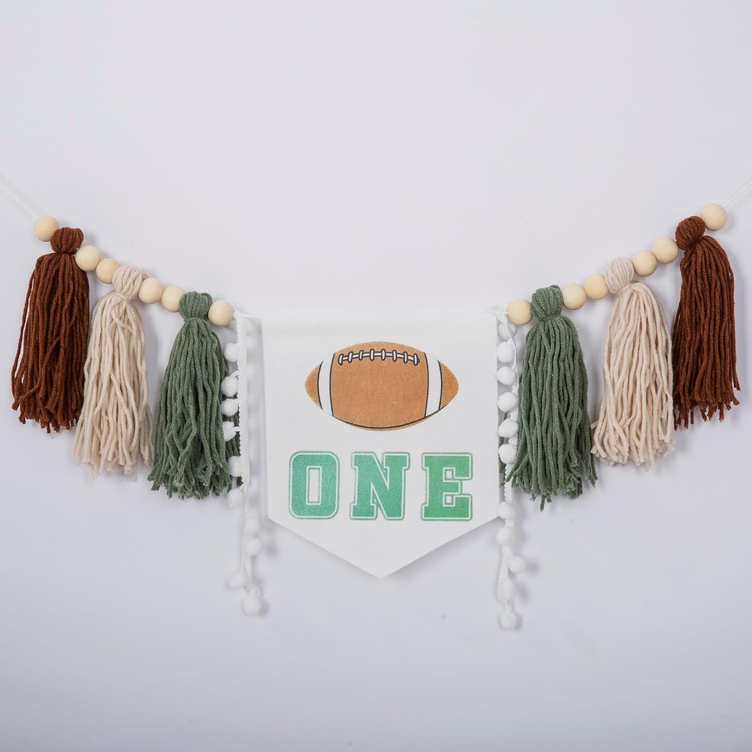 Football One Birthday High Chair Banner