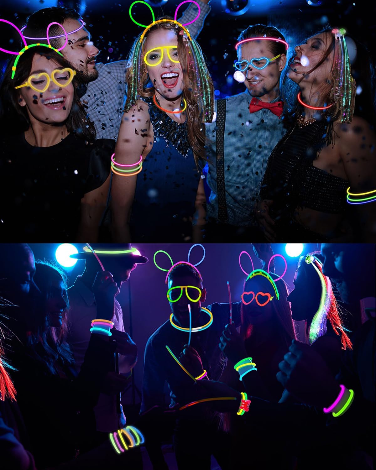 Unistylar 275 PCS Glow in the Dark Party Supplies