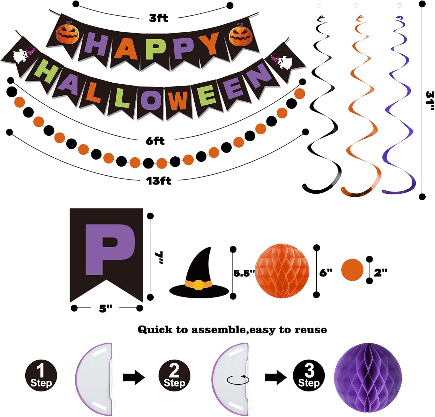 Meowtastic Happy Halloween Banner Decorations