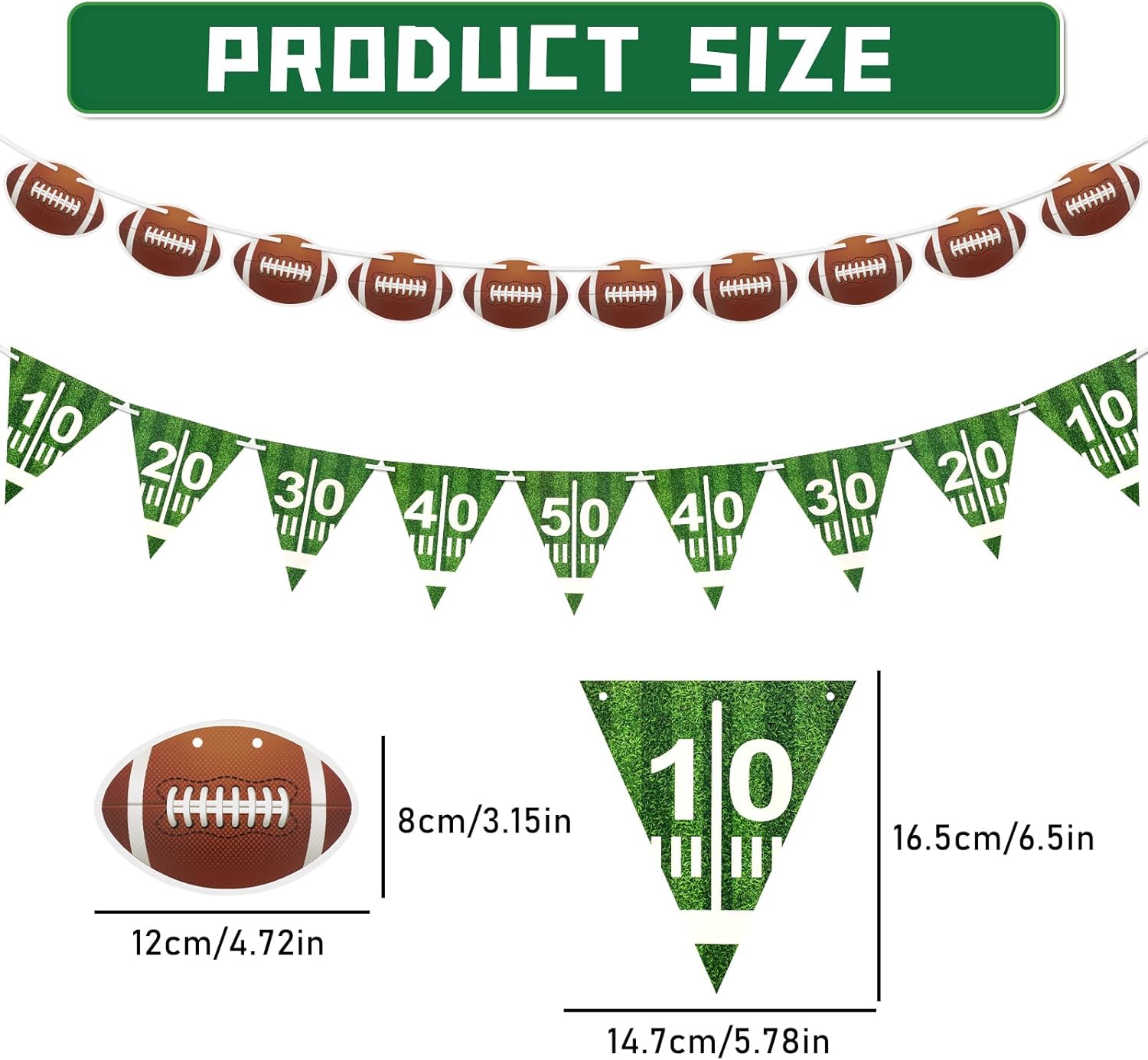 MARFOREVER Football Party Decorations 6 Pcs