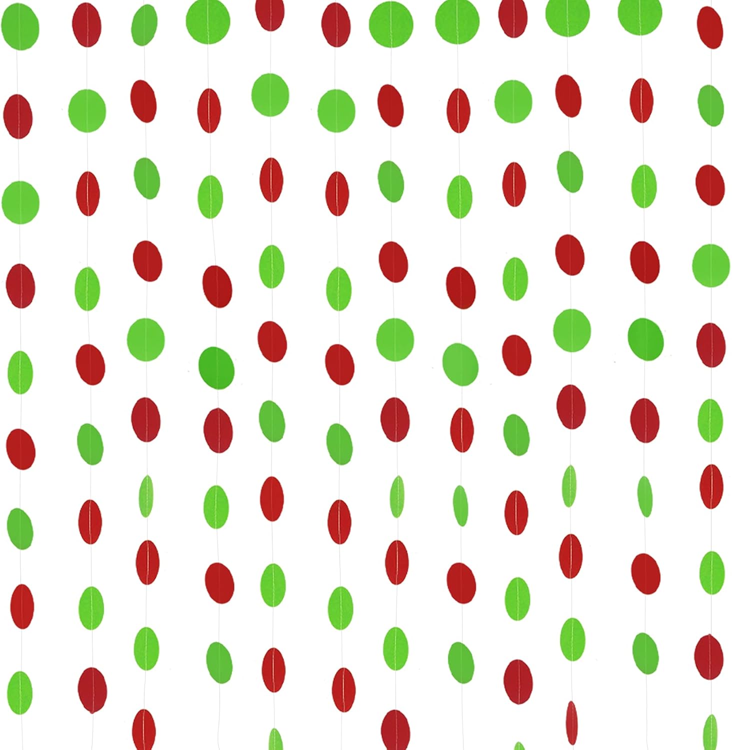 Red Green Christmas Streamers Decorations 16m Set