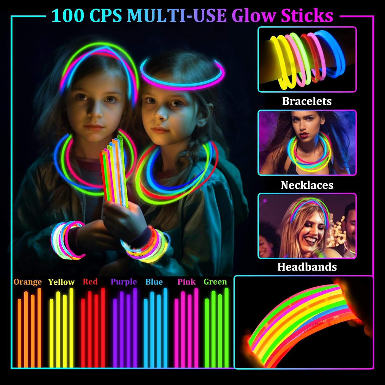 TURNMEON 148 PCS Glow in the Dark Party Supplies