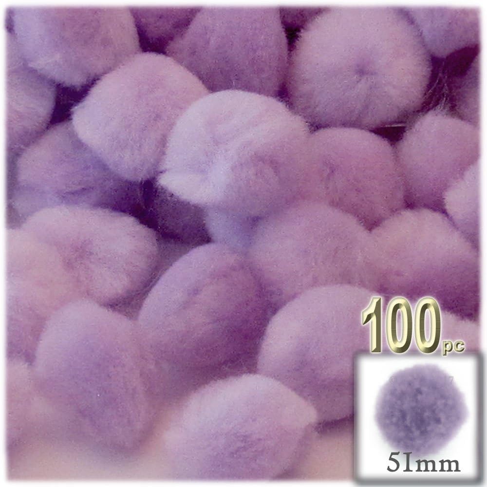 The Crafts Outlet 100 Piece Pom Poms Round Light Pink