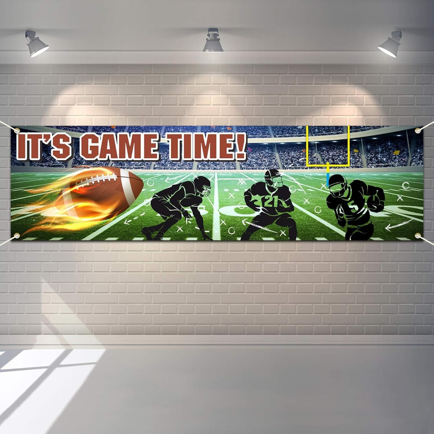 Football Party Banner for Birthday and Baby Shower Decoration