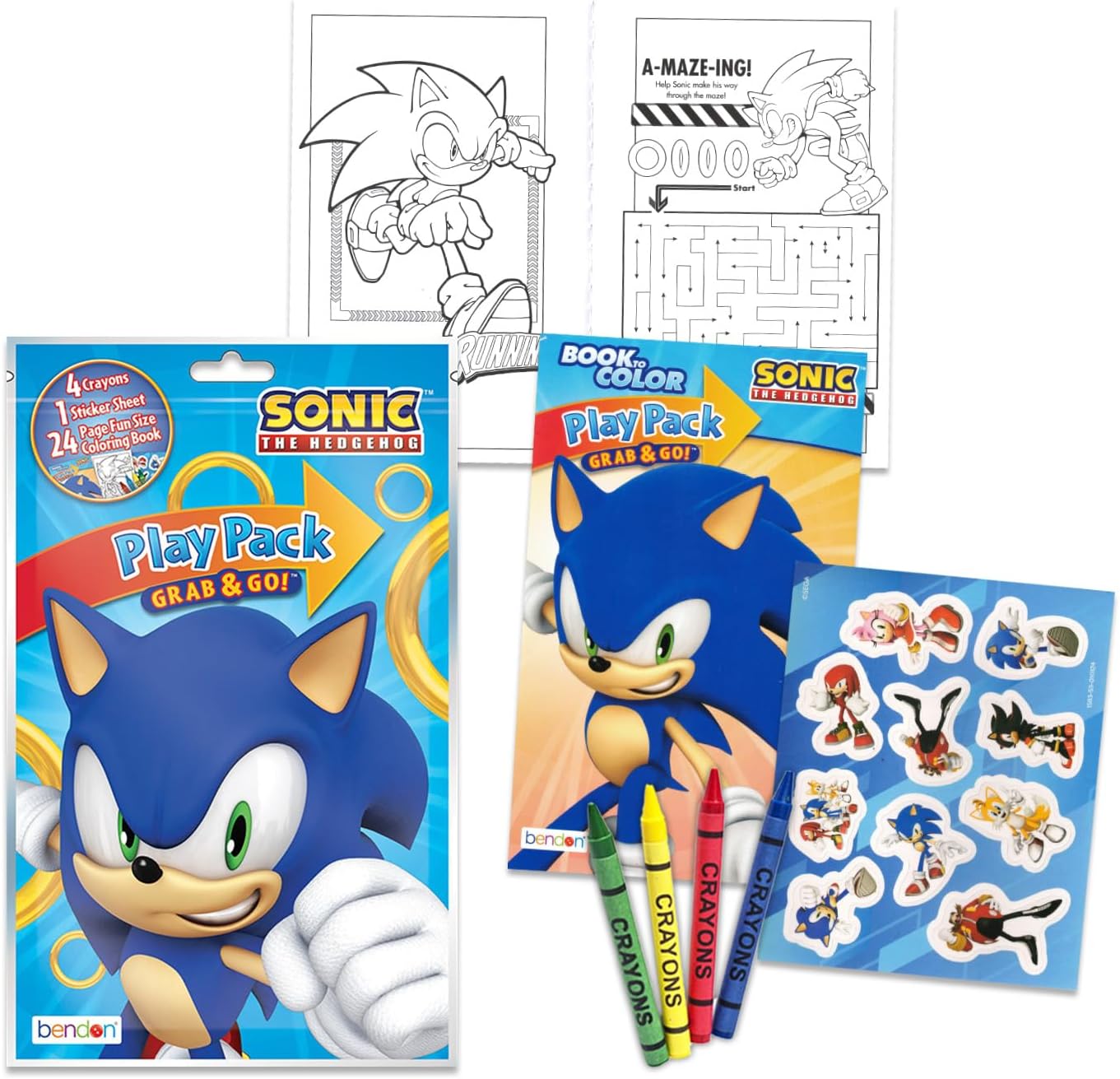 Sonic The Hedgehog Party Favors and Supplies Bundle
