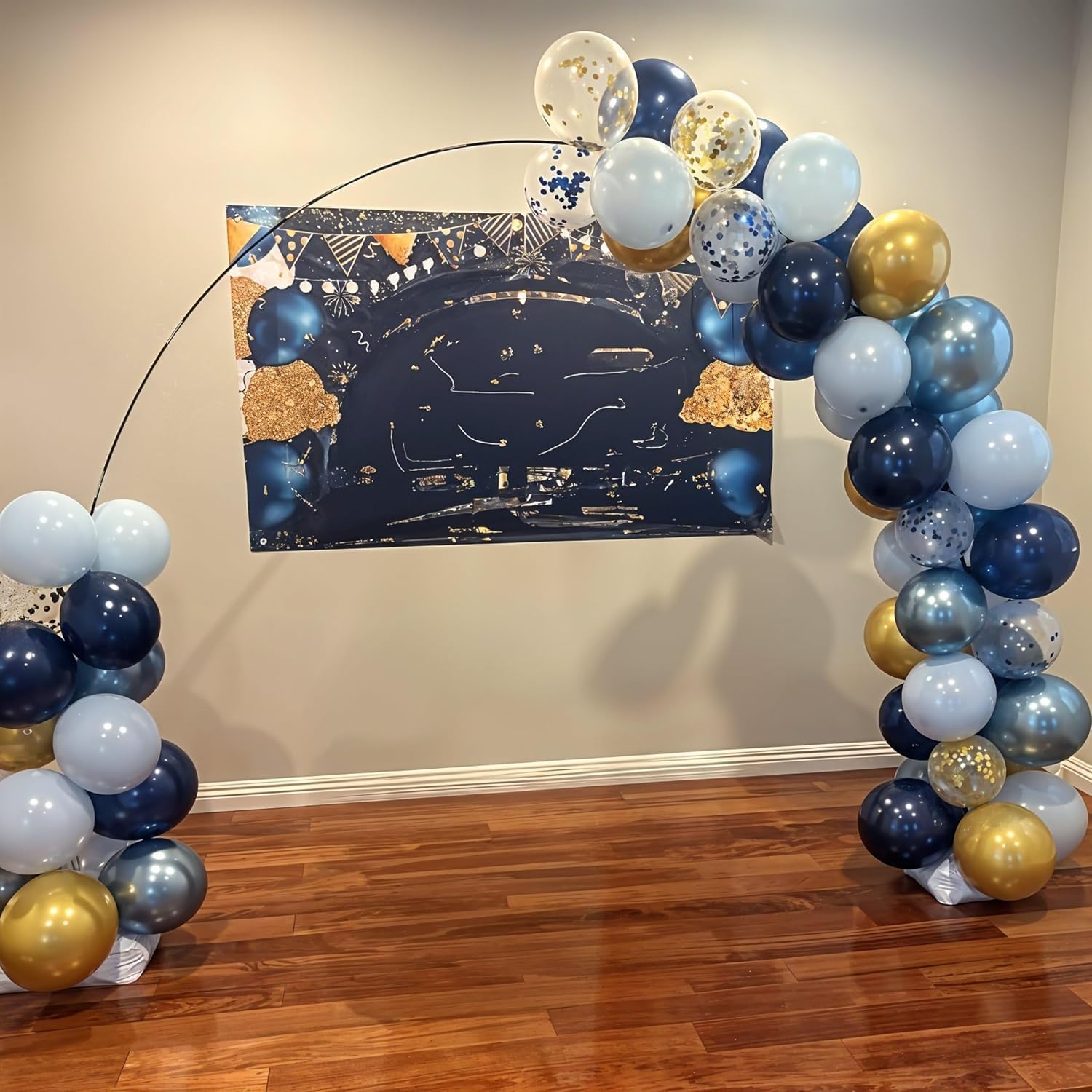 Blue Gold Balloon Garland Arch Kit for Party Decor