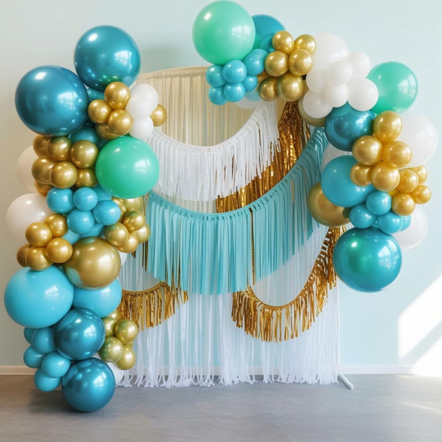 FunHot 60 Pcs Teal Balloons Party Decor