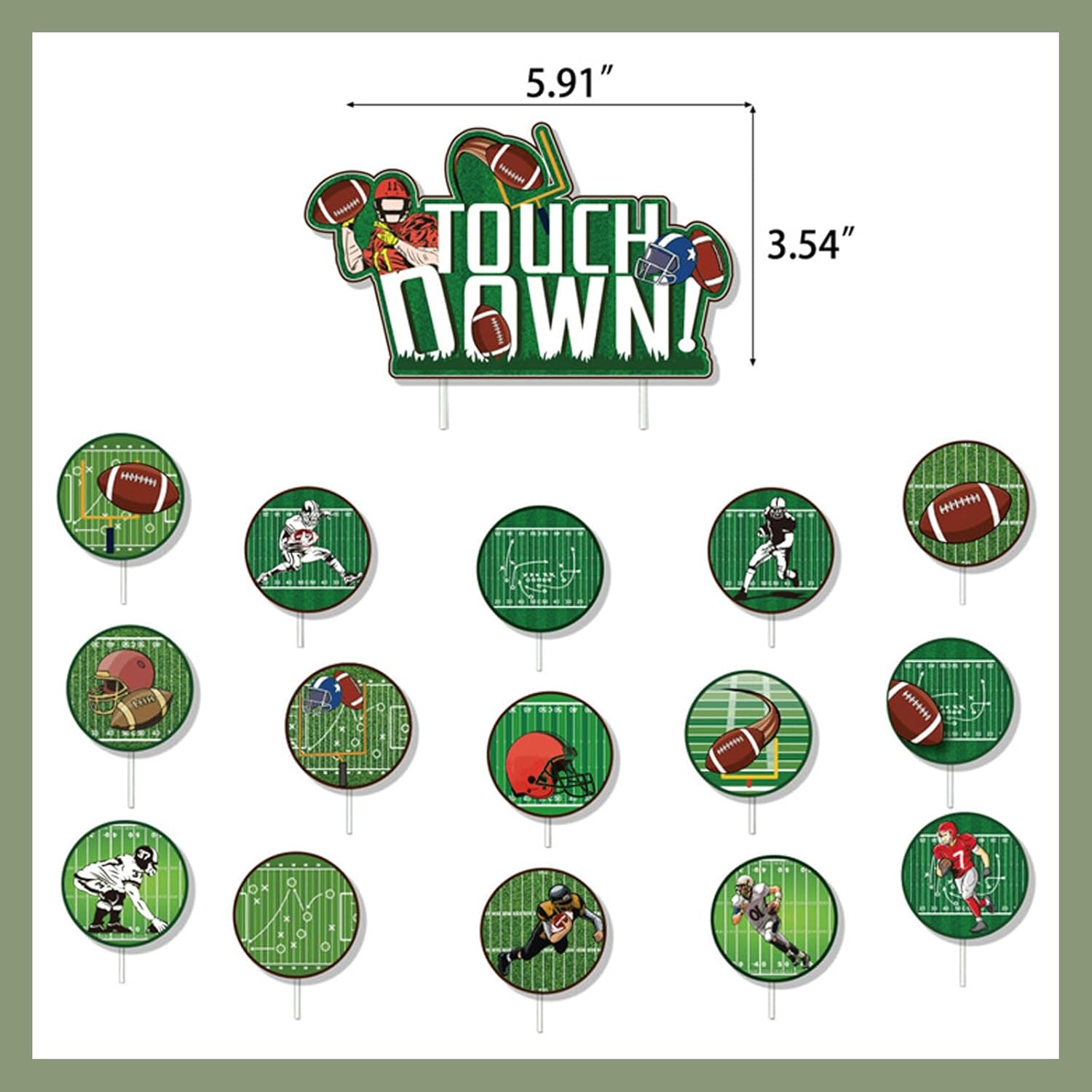 Football Themed Birthday Banner Decorations Set