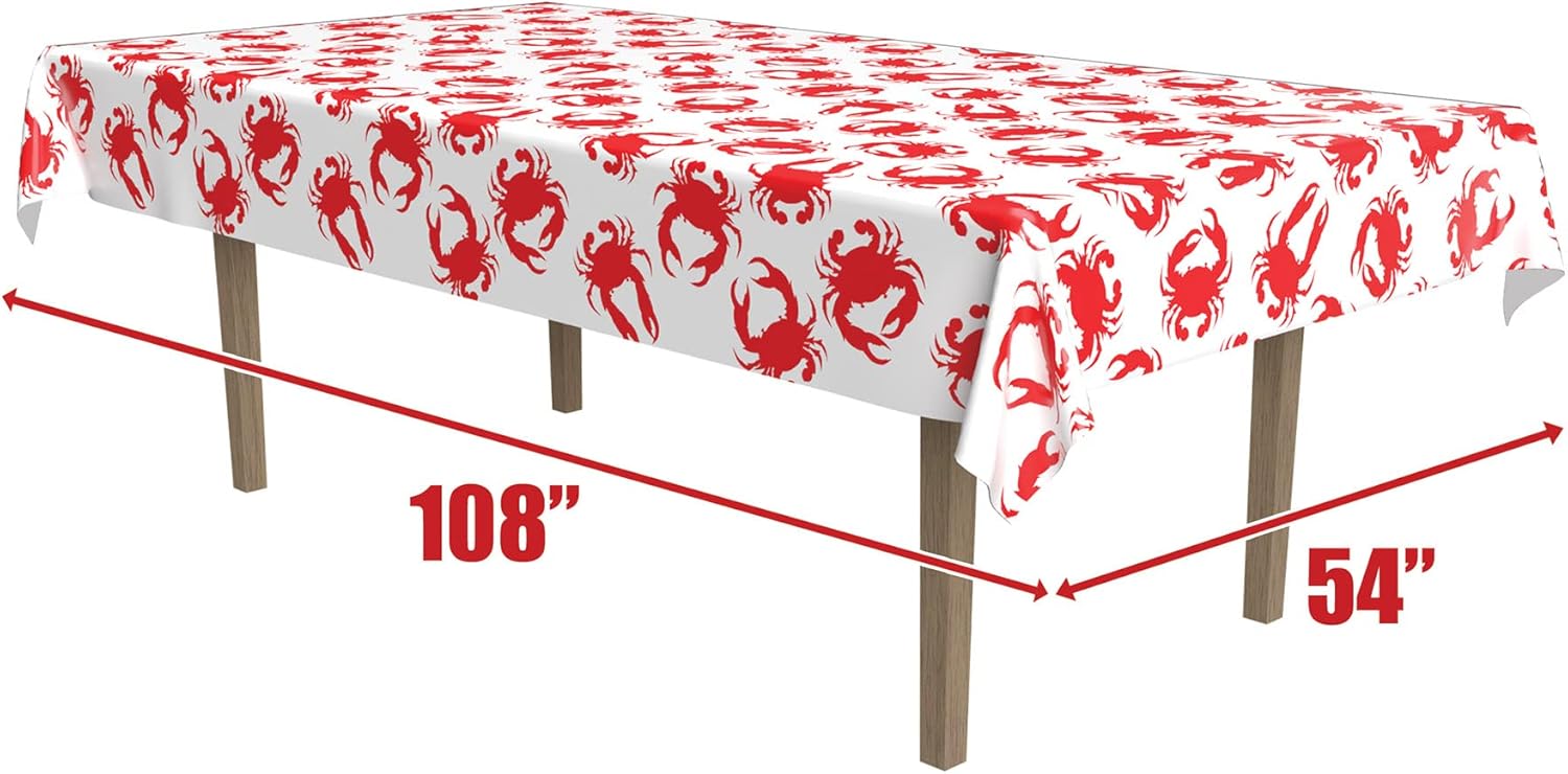 Beistle 2-Pack Plastic Crab Tablecovers 54x108