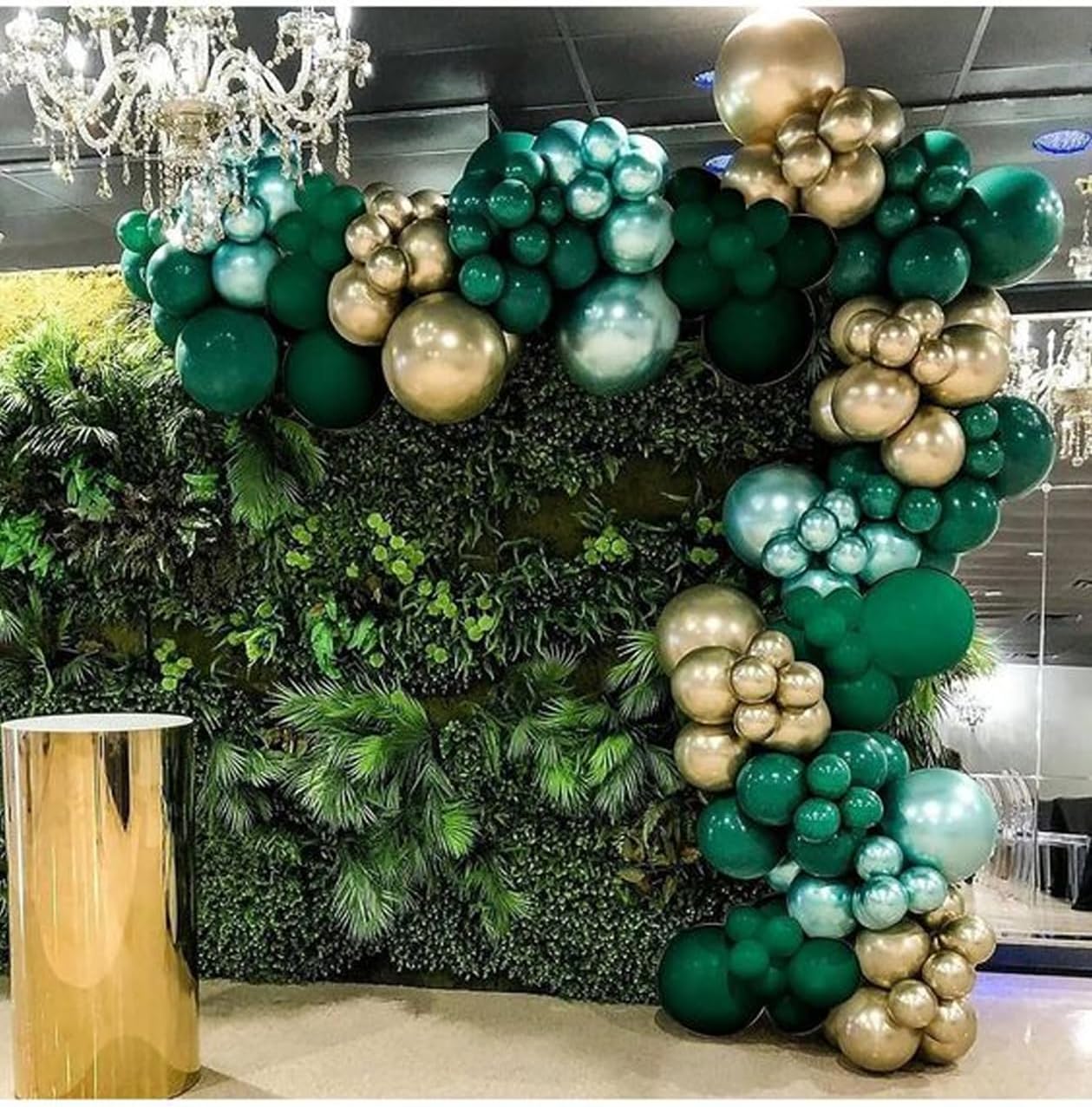 Green and Gold Balloons for Party Decorations