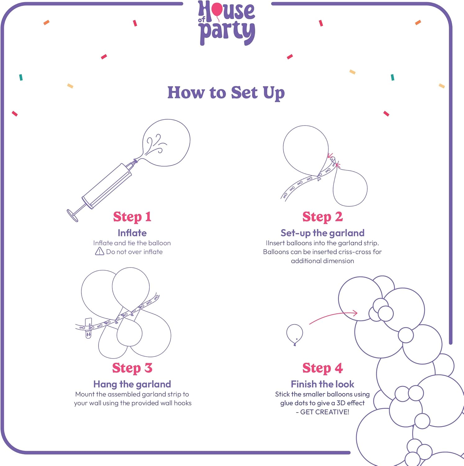 HOUSE OF PARTY Cow Balloons Garland - 110 Pcs