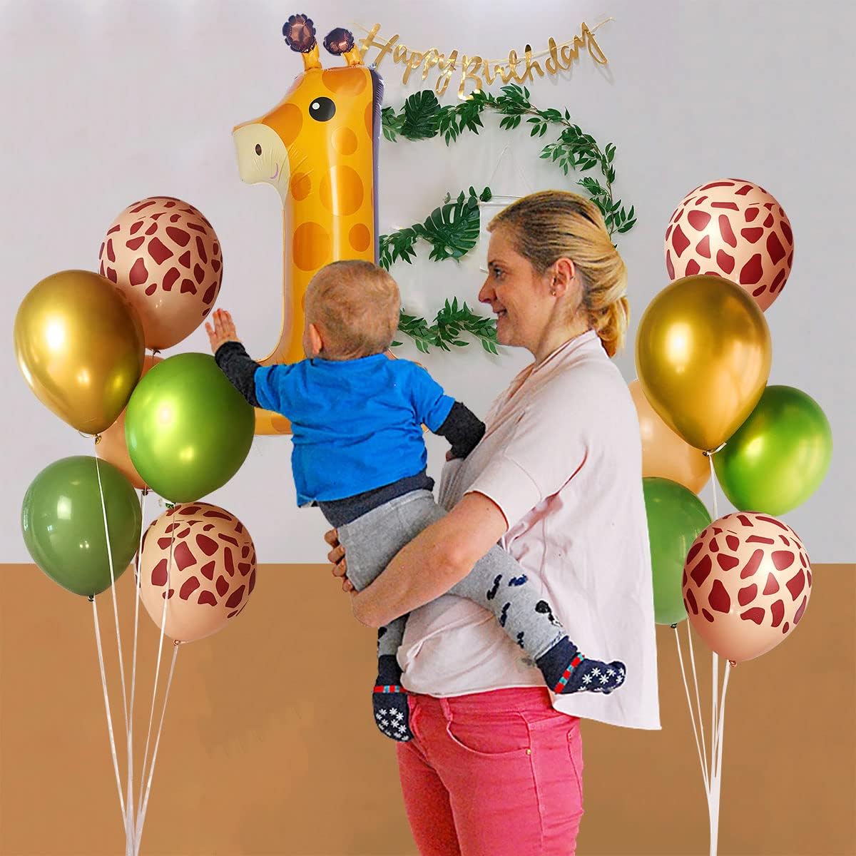 Giraffe Wild One Balloons 40 Inches Birthday Decorations