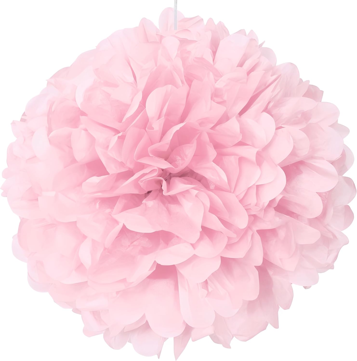 Lovely Pink Hanging Tissue Pom Poms - 16 Inch Pack of 12