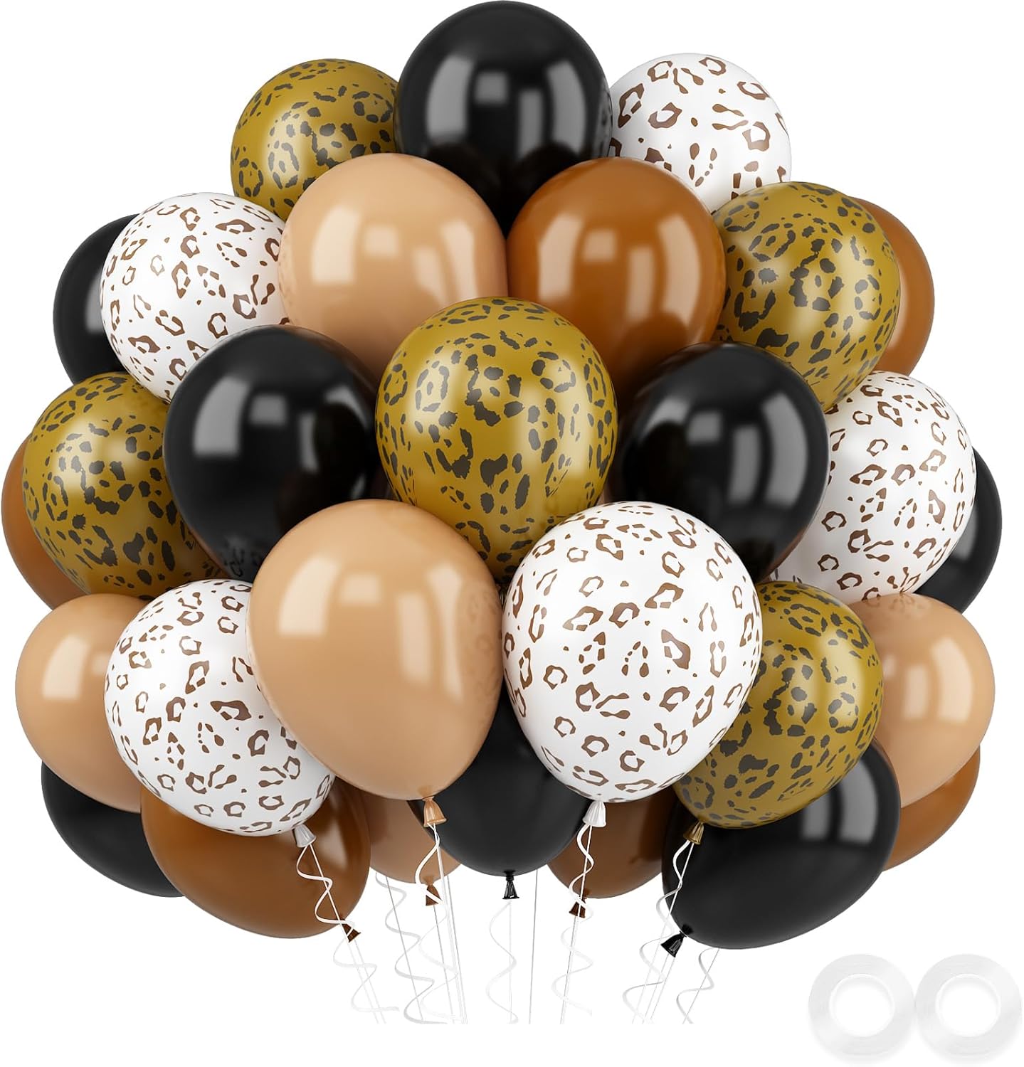 FEYG Cheetah Print Balloons 52PCS Animal Party Decor
