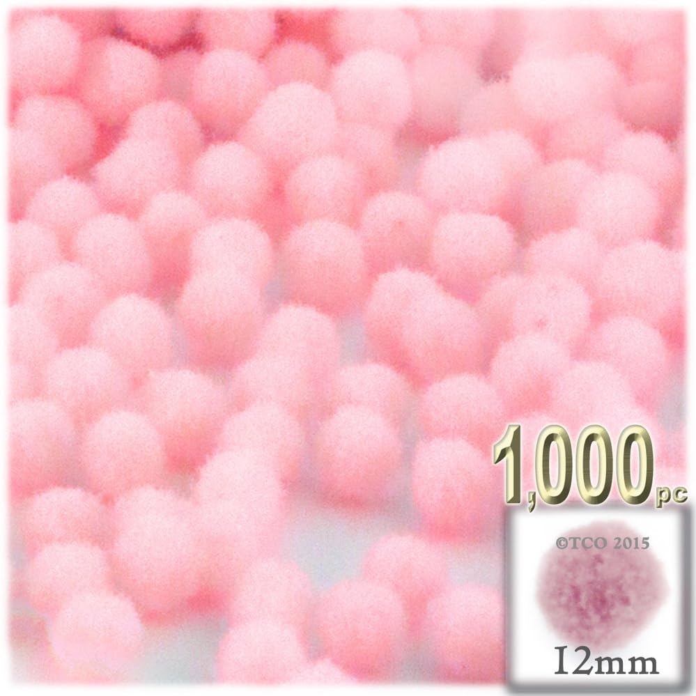 The Crafts Outlet 1000 Piece Pom Poms Purple 12mm
