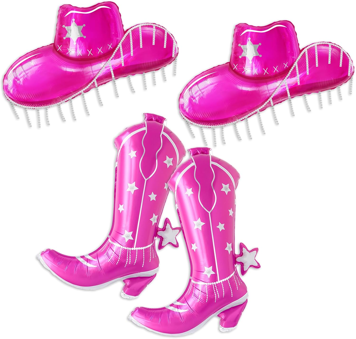 Cowgirl Hat and Boots Foil Balloons for Women