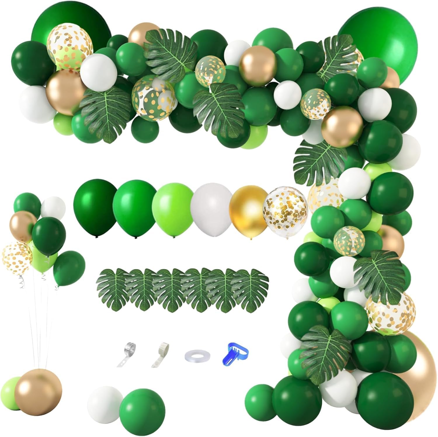Amandir 163Pcs Jungle Party Balloons Garland Arch Kit