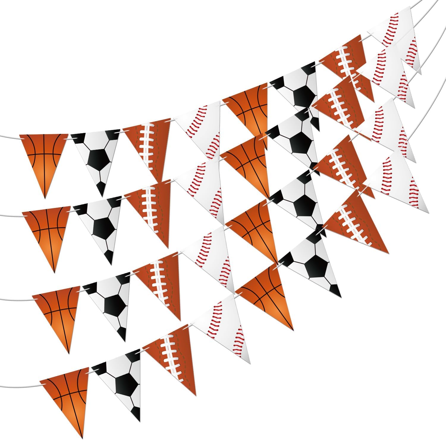 4pcs Sports Pennant Banners for Party Decorations