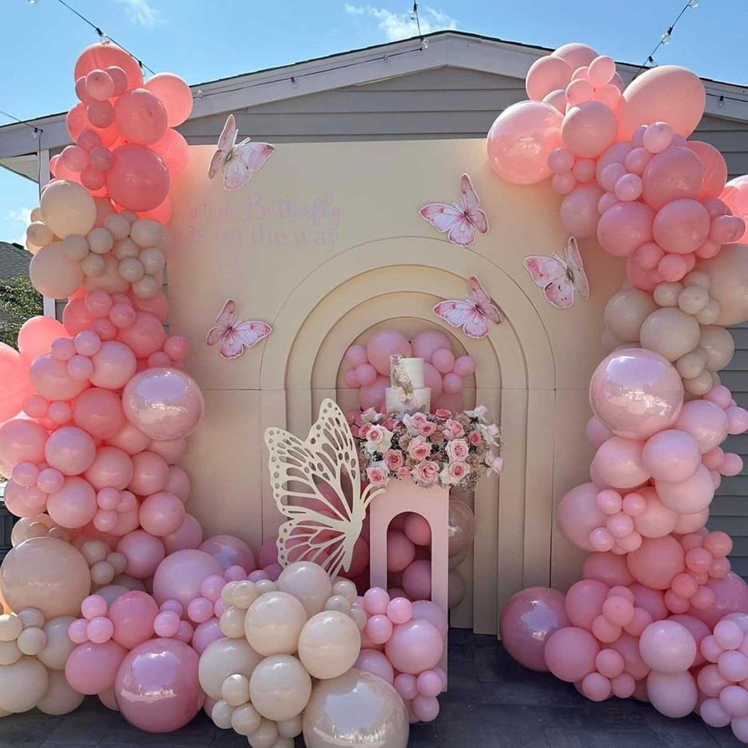 52 PCS 12 Inch Latex Balloons with Pink Confetti