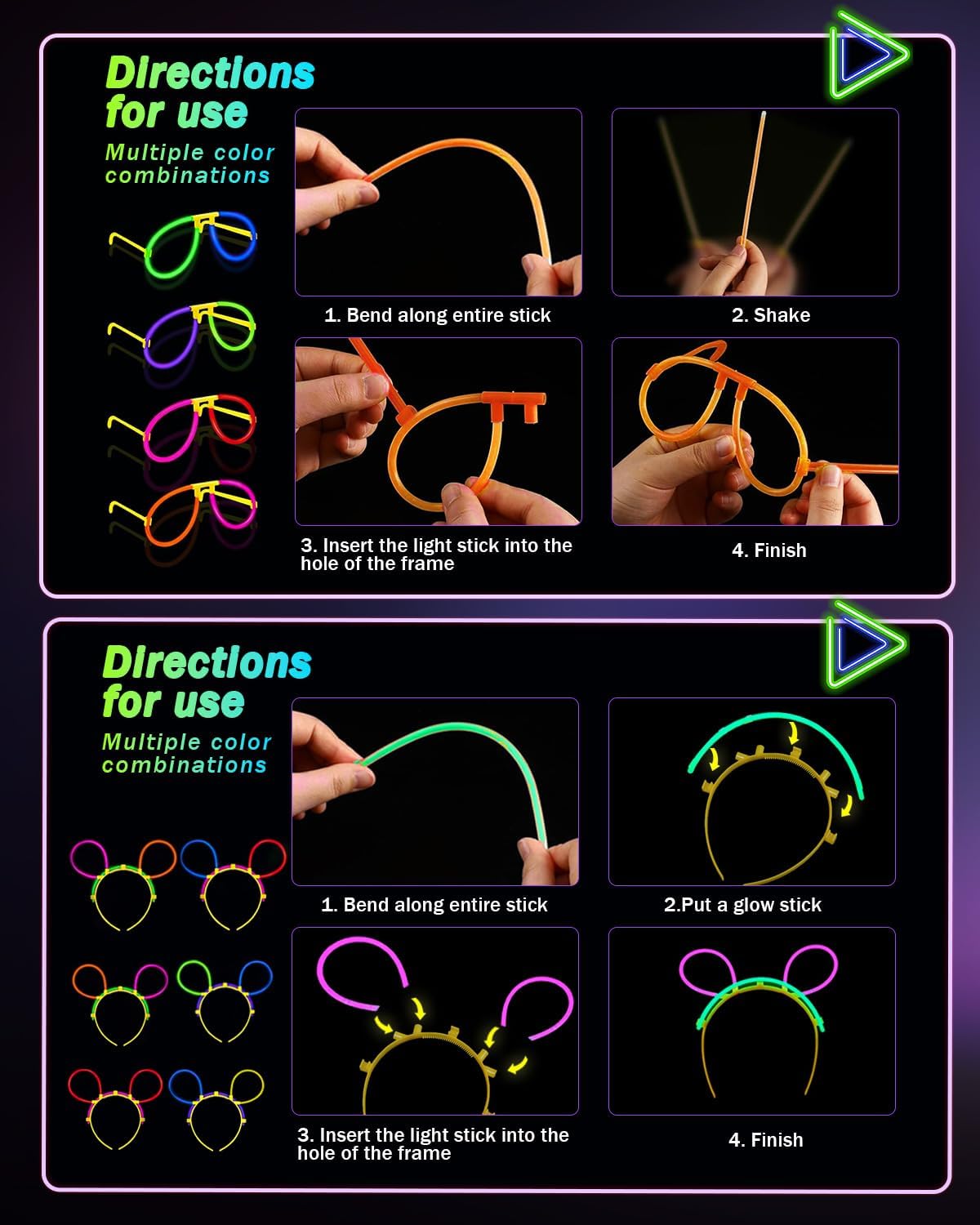 Unistylar 275 PCS Glow in the Dark Party Supplies