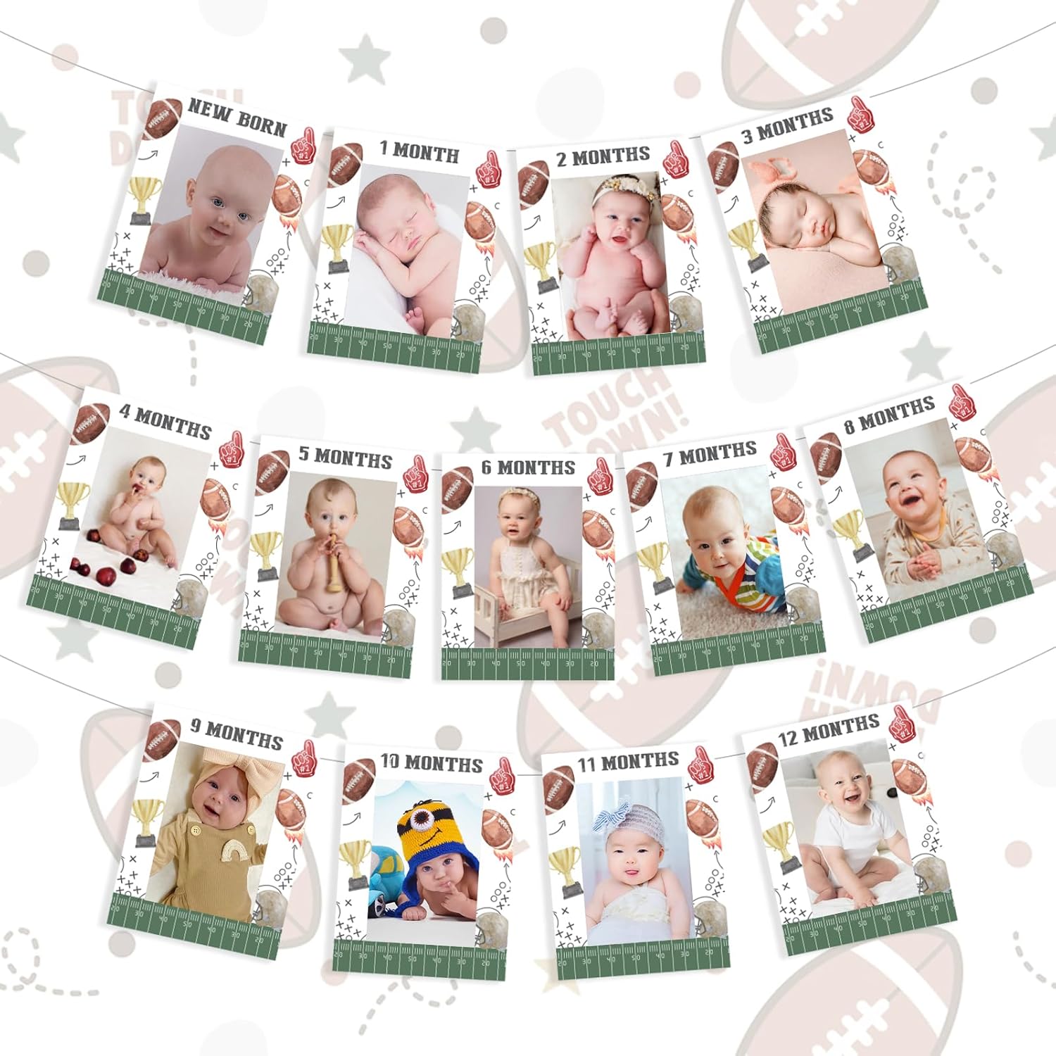 JOYMEMO Football 1st Birthday Party Banner for Boys