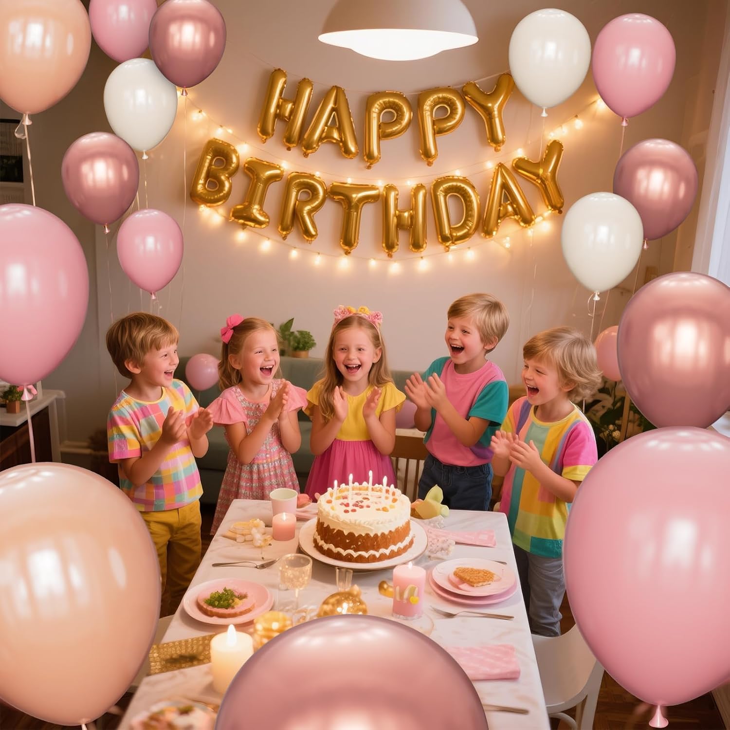 68 Pcs Retro Pink Balloons for Parties and Celebrations