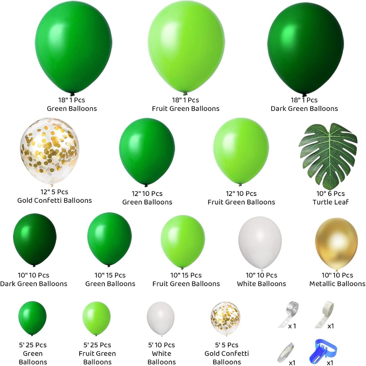 Amandir Jungle Party Balloons Garland Arch Kit