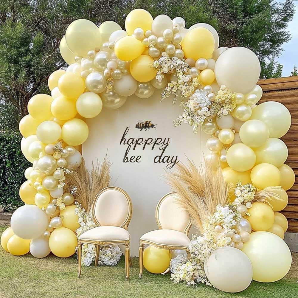 Pastel Yellow Balloon Arch Kit for Parties and Events