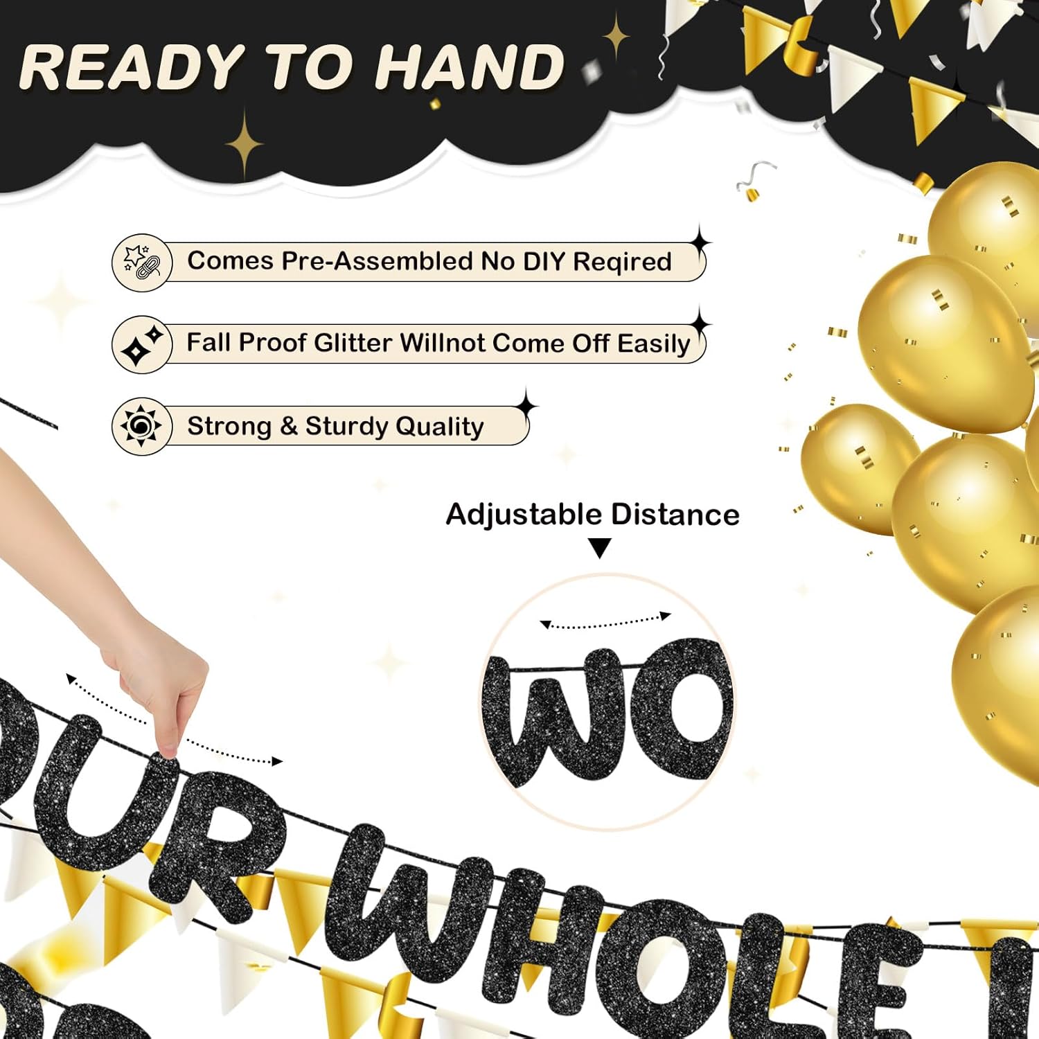 Fulmoon You Worked Your Whole Life For This Party Banner Black