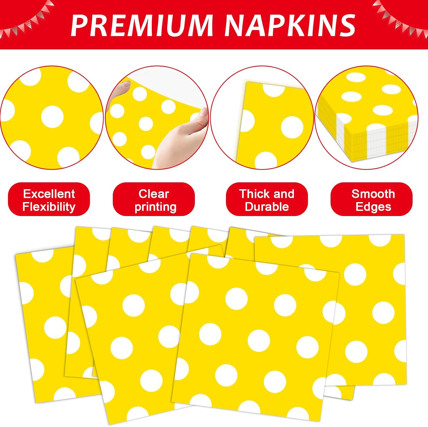 96 Pcs Cartoon Mouse Party Plates and Napkins Set