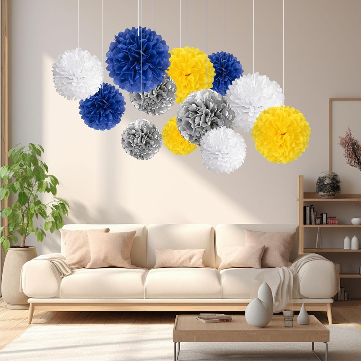 20PCS Tissue Paper Pom Poms for Party Decor