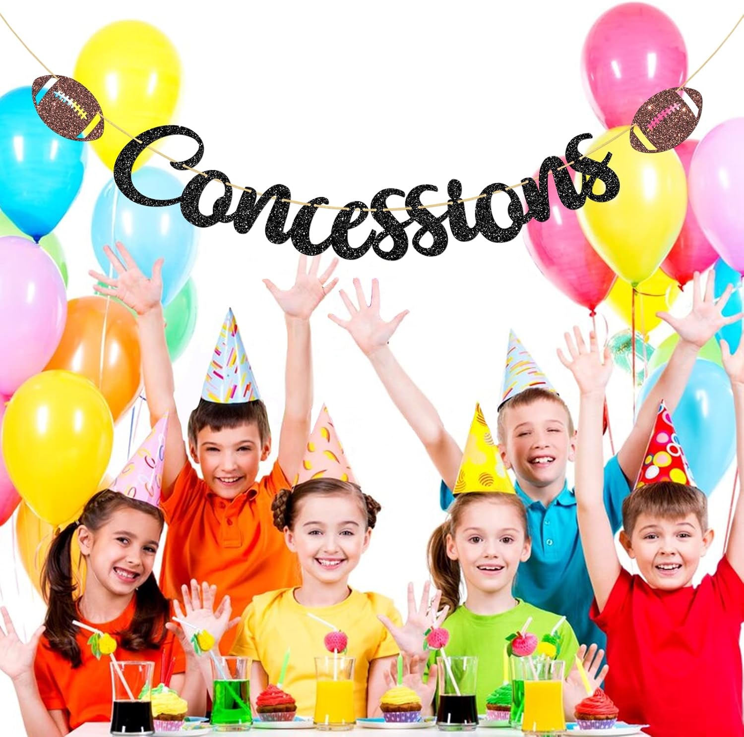 Dalaber Football Concessions Banner for Kids Birthday Decoration