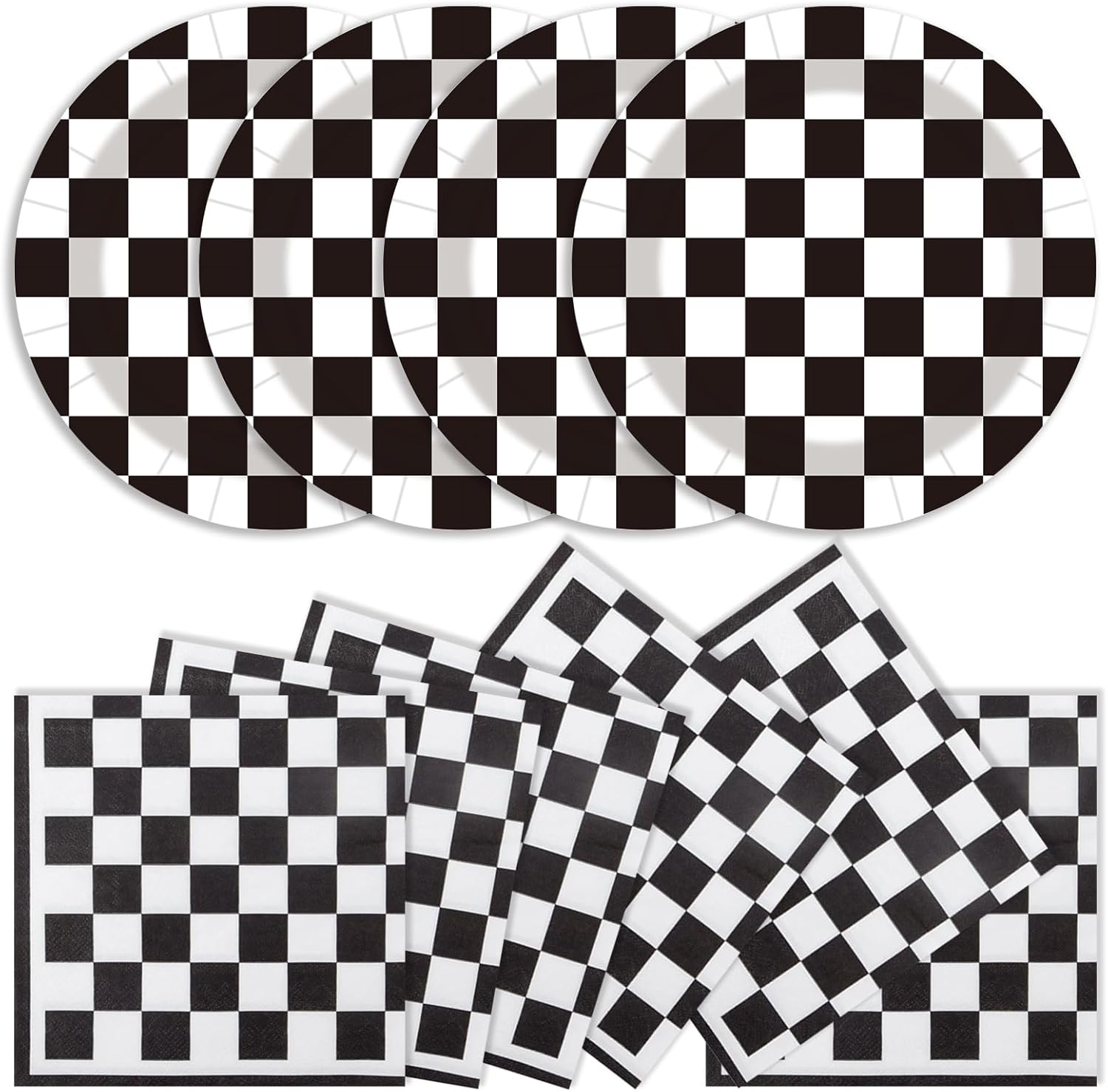 40Pcs Race Car Party Supplies Plates and Napkins
