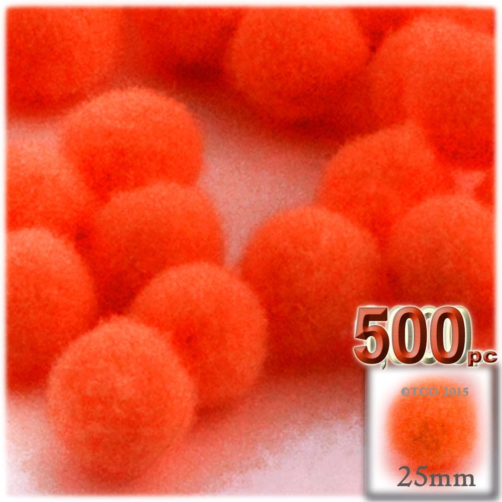 The Crafts Outlet 500-Piece Coffee Brown Pom Poms