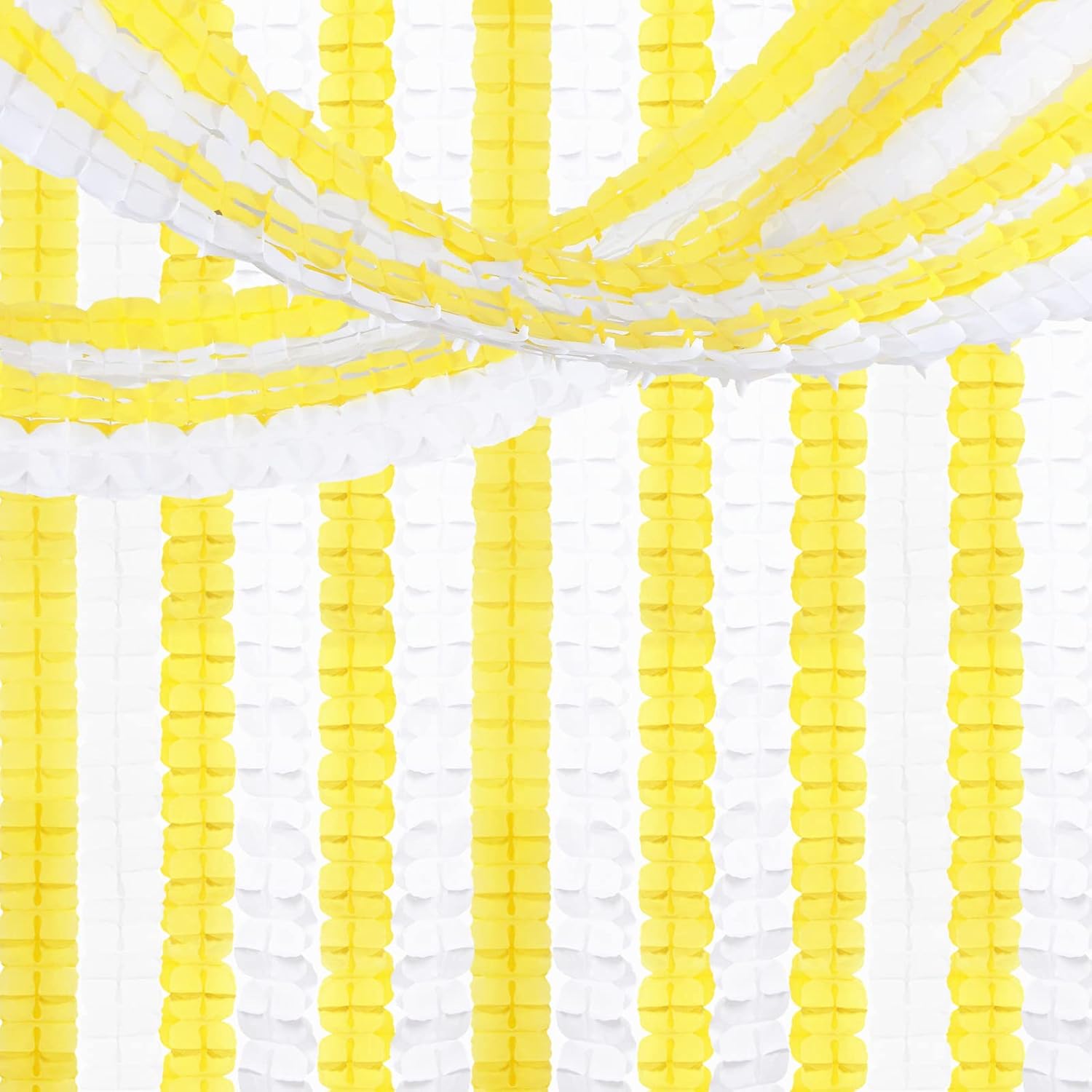 White Yellow Party Streamers Garland 157 Ft Four Leaf Clover Hanging Banner