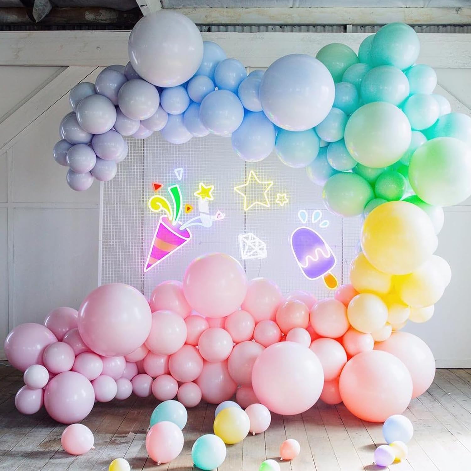 LovesTown 15PCS Pastel Balloons 18inch