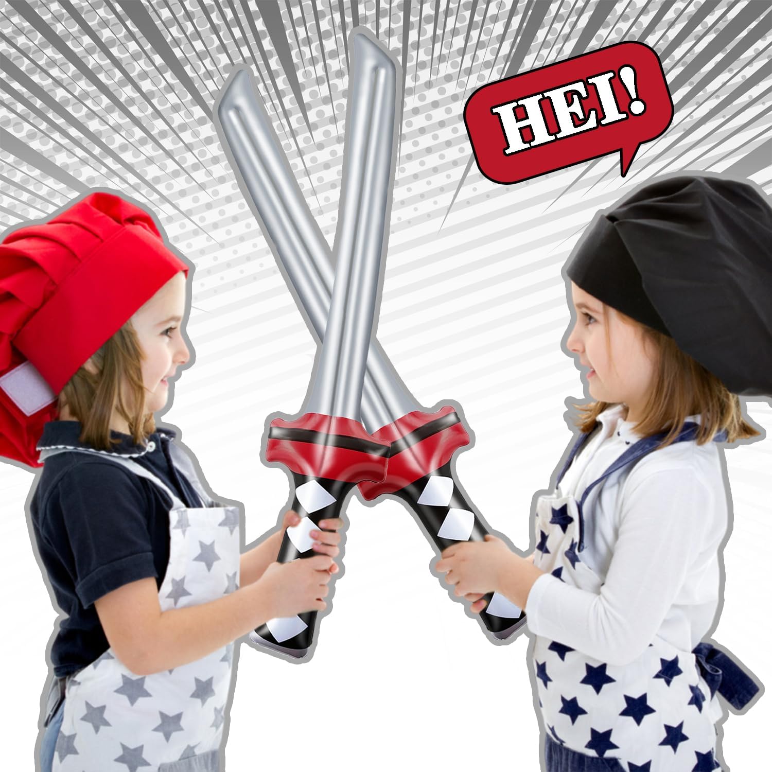 12 Pcs Inflatable Ninja Samurai Swords for Party Fun