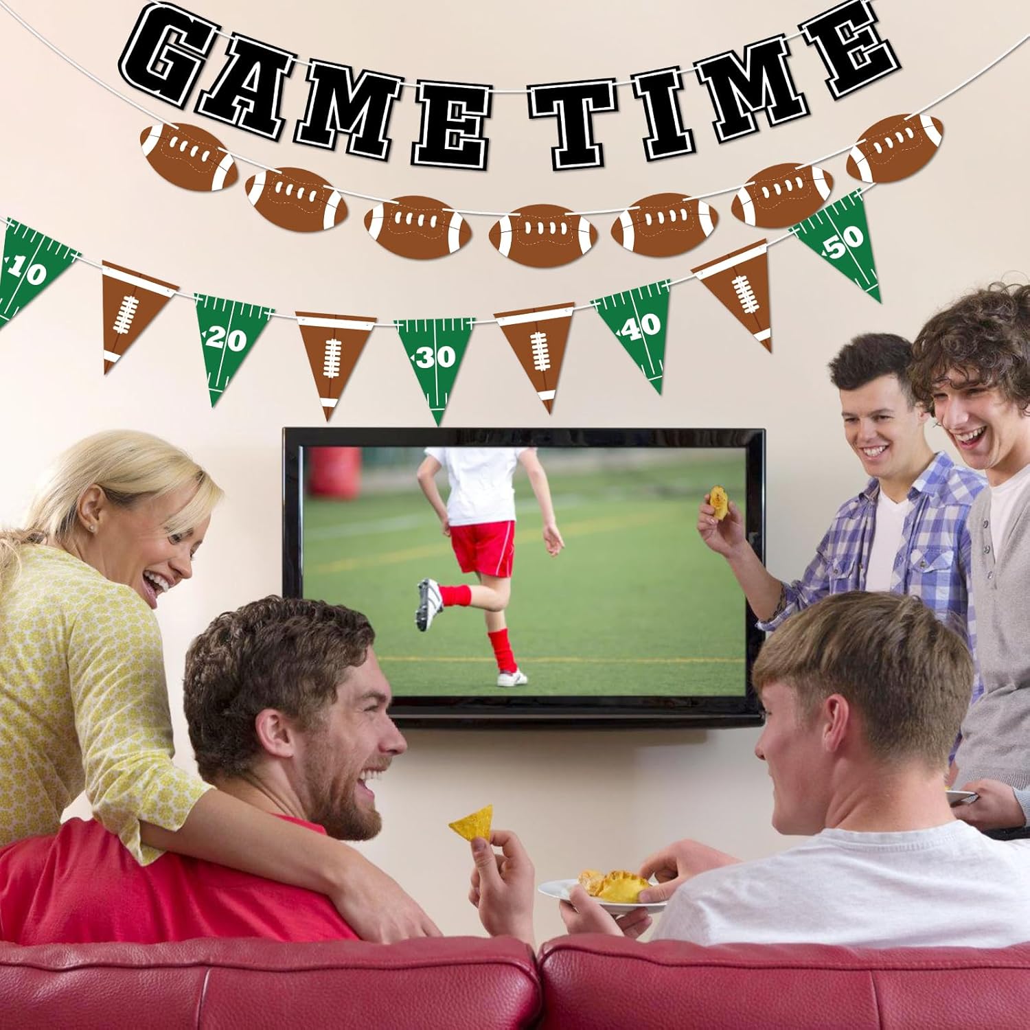 Adecortalk 3 Pcs Football Party Banner Set