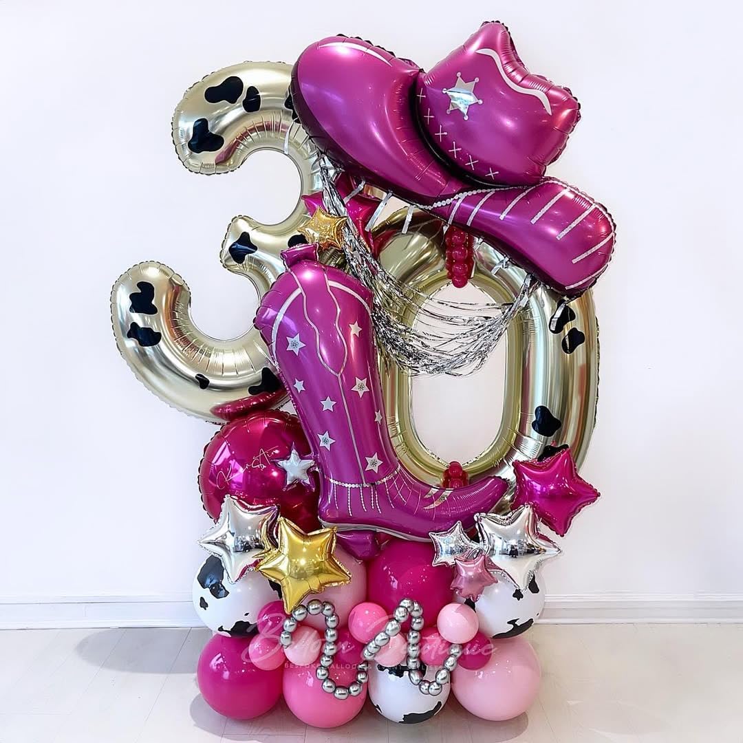 Cowgirl Hat and Boots Foil Balloons for Women