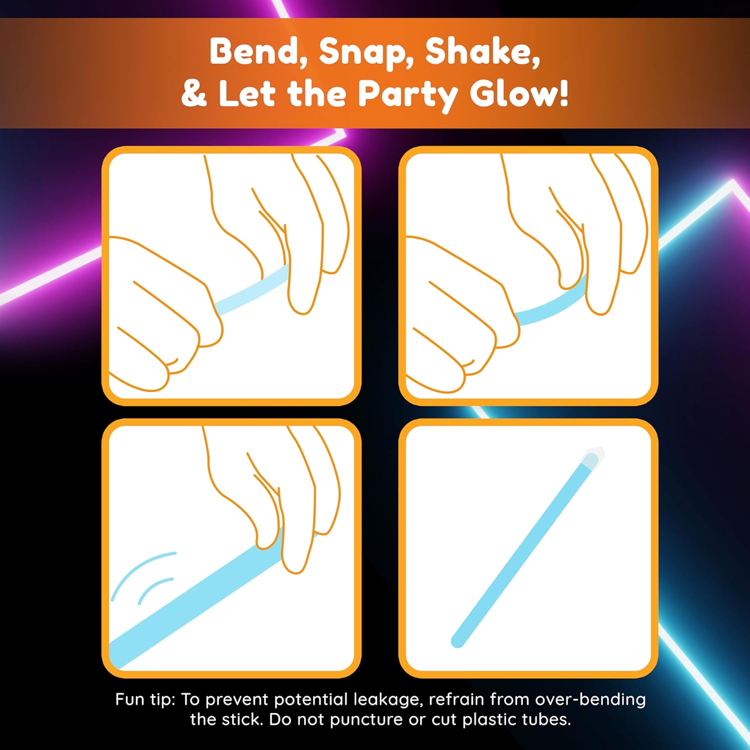 Glow Fever 50ct 4 Glow In The Dark Sticks