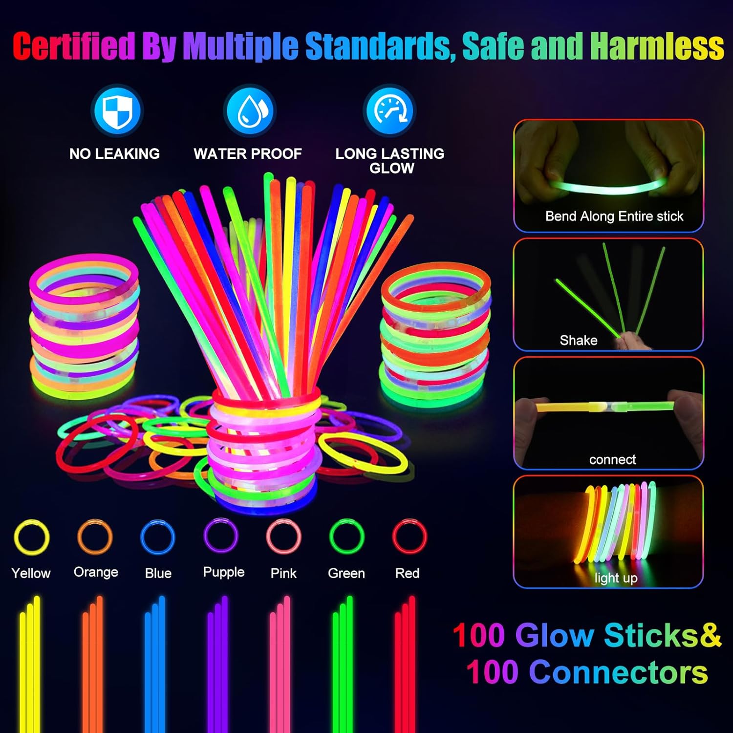 248PCS Glow Party Supplies Neon Light Kits