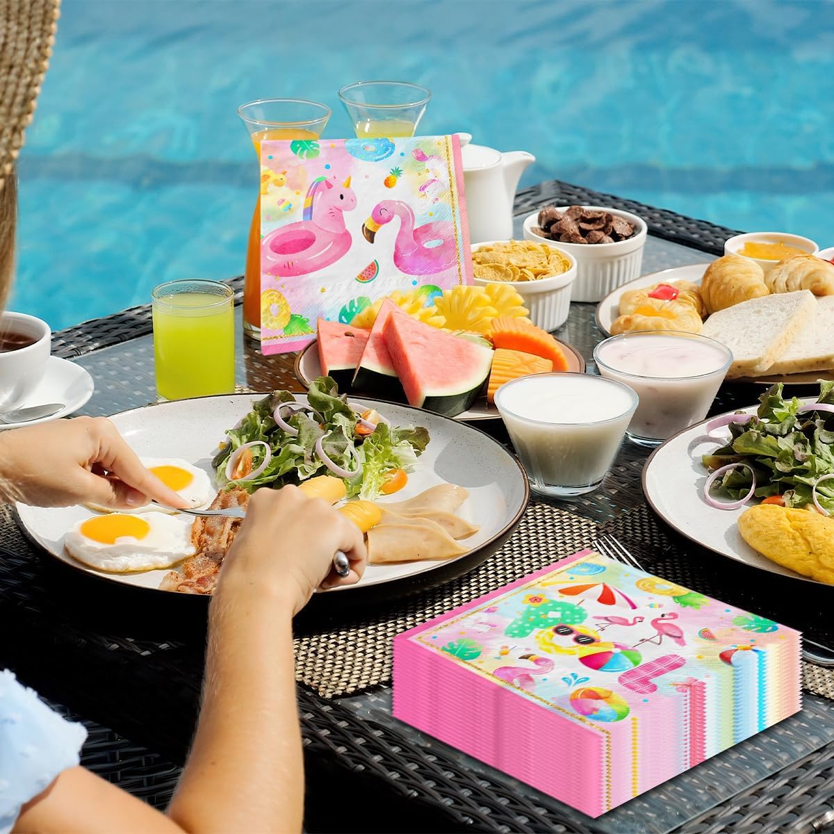 40pcs Pool Party Napkins for Summer Beach Events