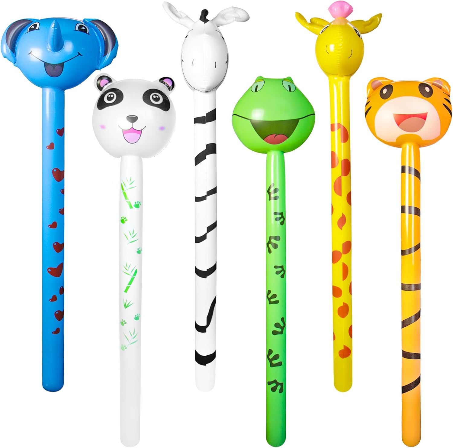 Novelty Place 6 Pcs Inflatable Animals with Sound
